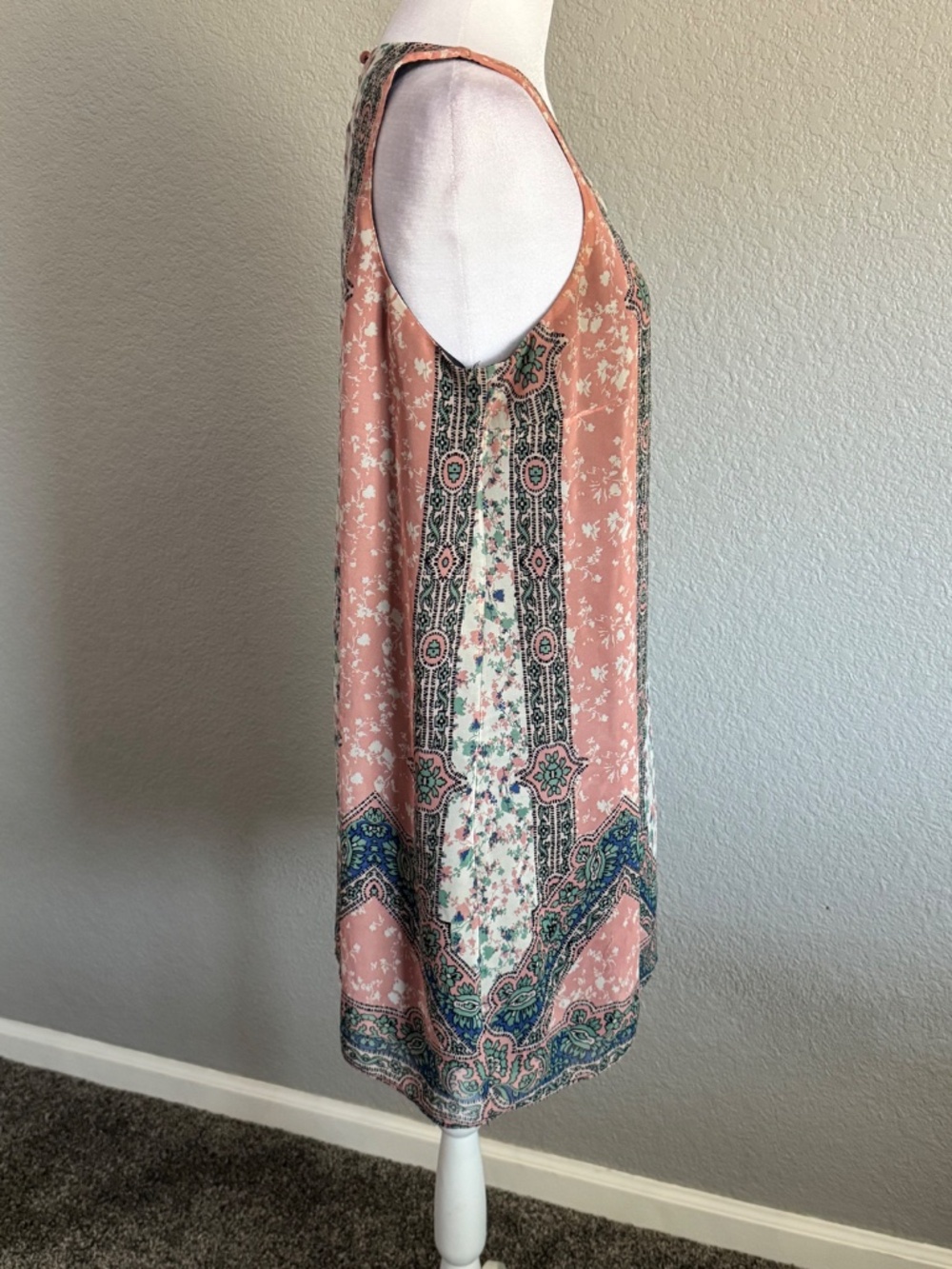 Bohemian Sleeveless Sheath Dress. Size Large - Picture 5 of 6